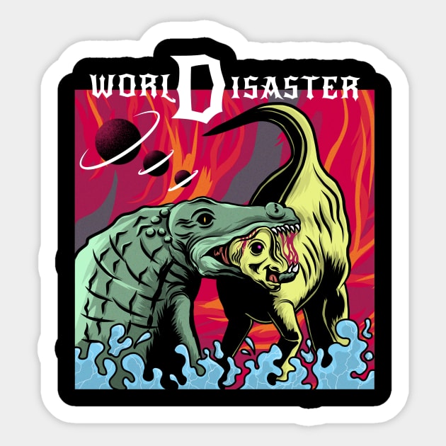 WORLD DISASTER, BAND MERCHANDISE Sticker by Ancient Design